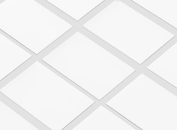 空白名片模型孤立在白色。素材图片