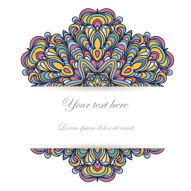 曼荼罗装饰矢量设计图片下载