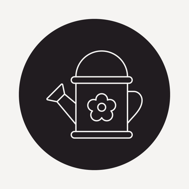 植物浇水线图标图片下载