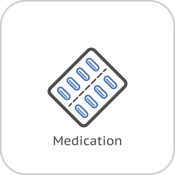 药物和医疗服务图标。平面设计。图片下载