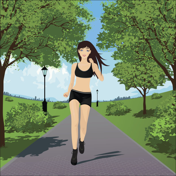 跑步的女人图片下载