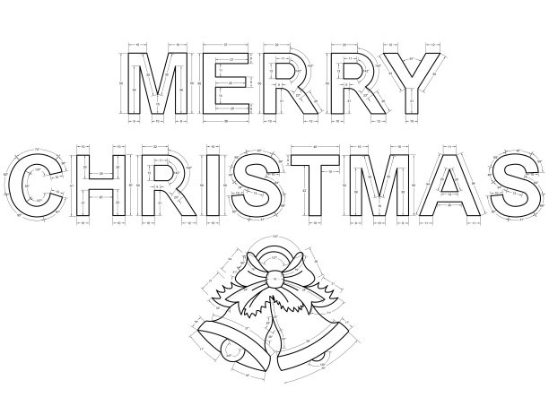 圣诞快乐蓝图图片下载