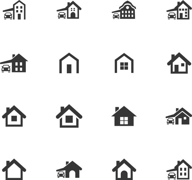 房子类型图标集图片下载