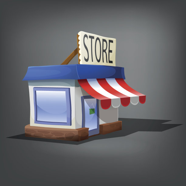 商店图标。矢量插图。图片下载