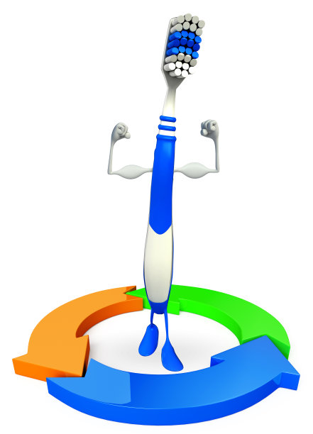 带箭头的牙刷角色图片下载