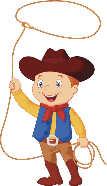 旋转套索的牛仔小子图片下载