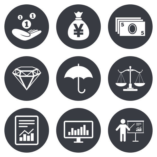 金钱、现金和金融图标。储蓄的迹象图片下载