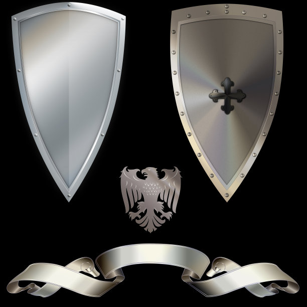 盾牌和丝带。图片下载