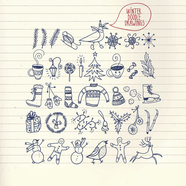 冬天涂鸦集图片下载