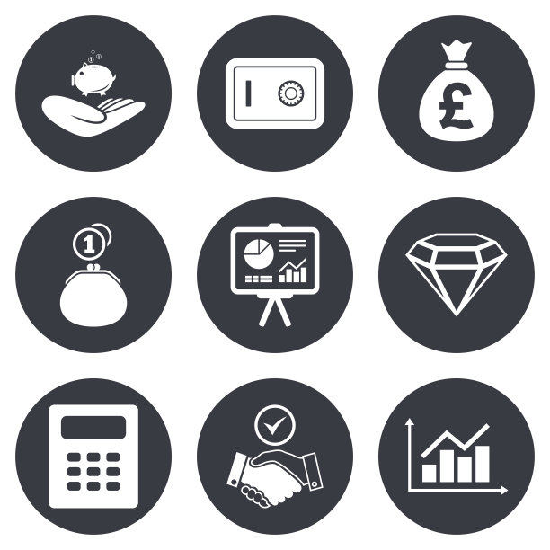 金钱、现金和金融图标。握手信号图片下载