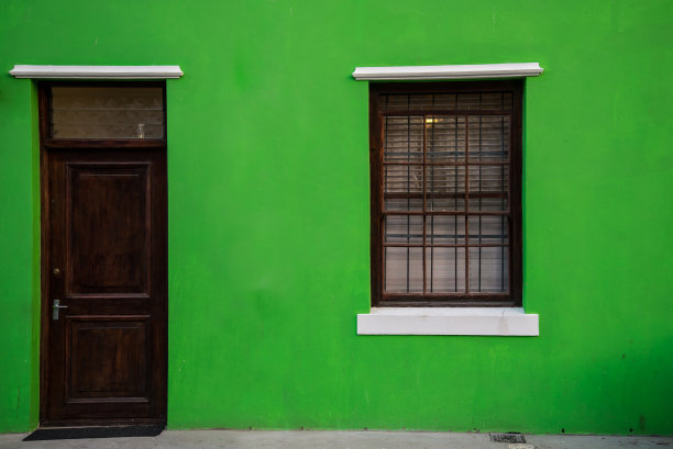 开普敦历史悠久的Bo-Kaap社区的绿色家园图片下载