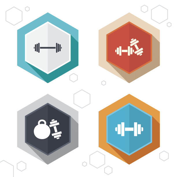 哑铃图标。健身运动的象征图片下载