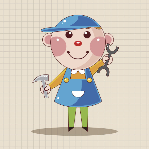 工人的主题元素图片下载