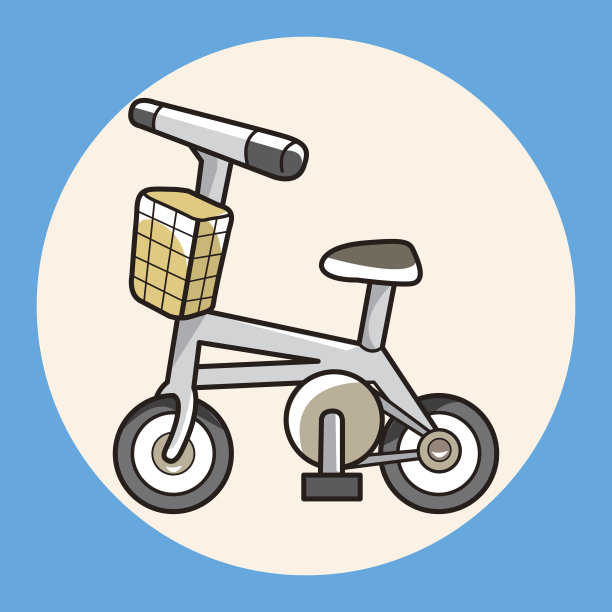 交通自行车主题元素向量，eps图片下载