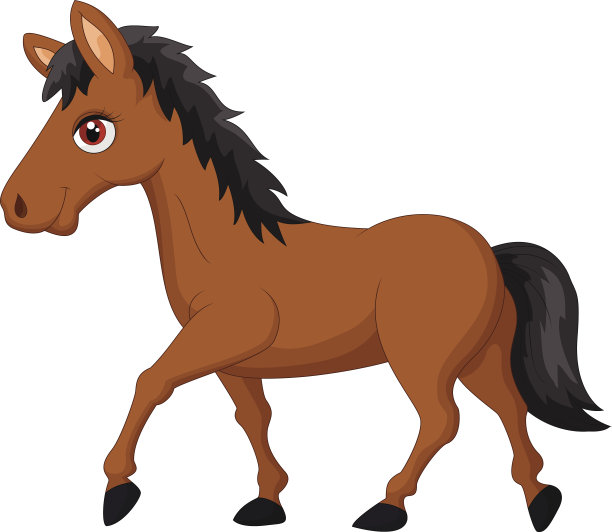卡通棕色的马图片下载
