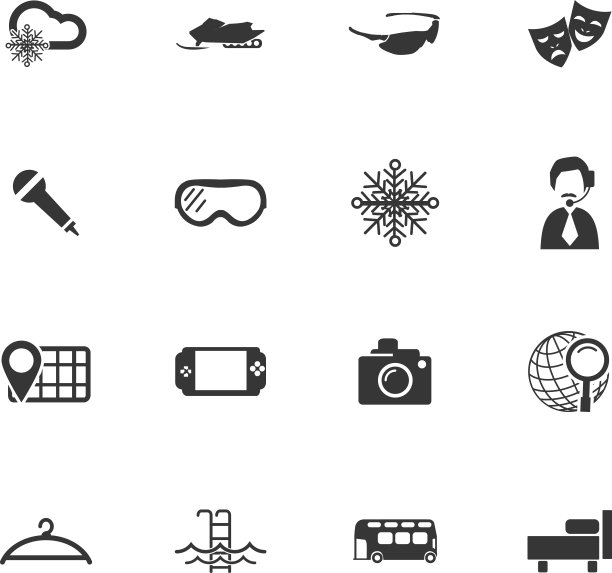 商业和金融图标集图片下载