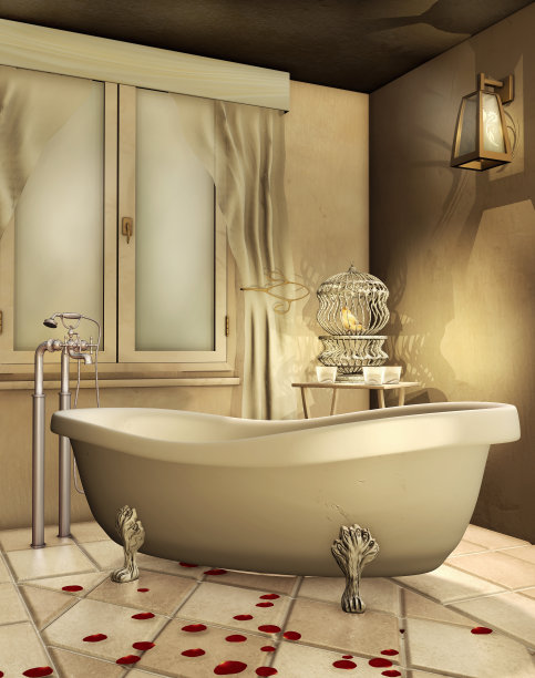 金色的浴室图片下载