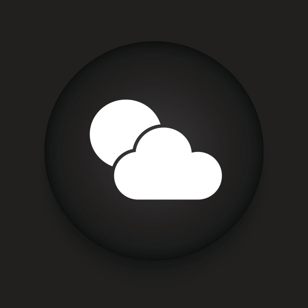 向量现代天气黑圈图标图片下载