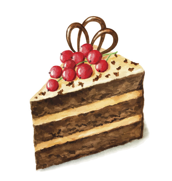 向量水彩派图片下载