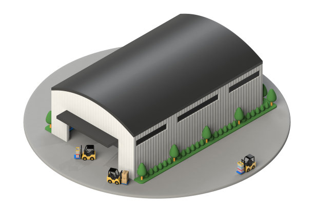 仓库外观的等距视图图片下载