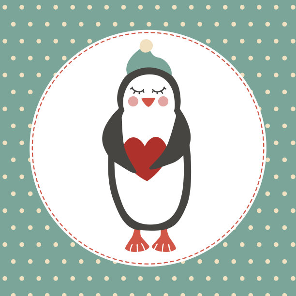 企鹅恋爱。图片下载