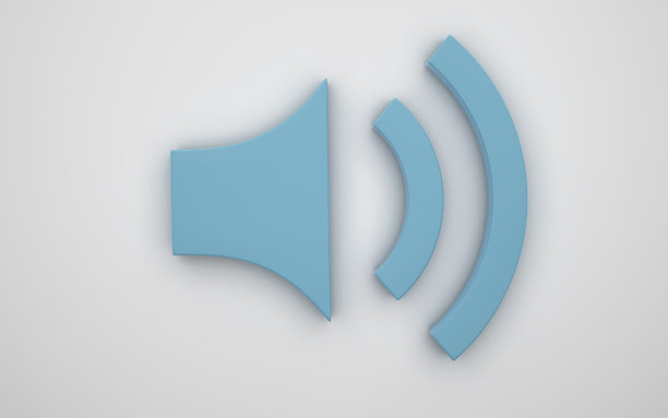 扬声器图标3d -蓝色图片下载