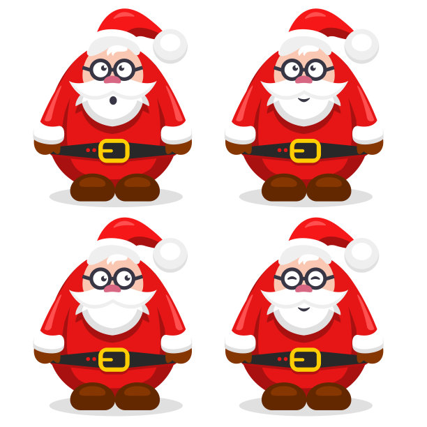 圣诞人物圣诞老人的插画图片下载