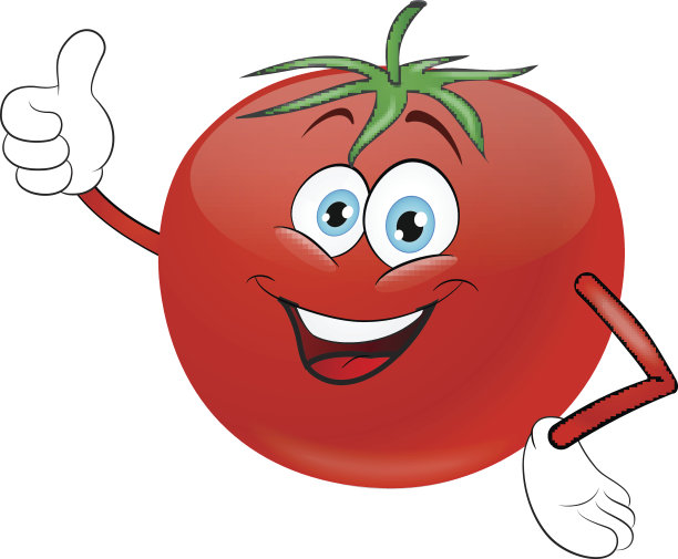 快乐的卡通番茄图片下载