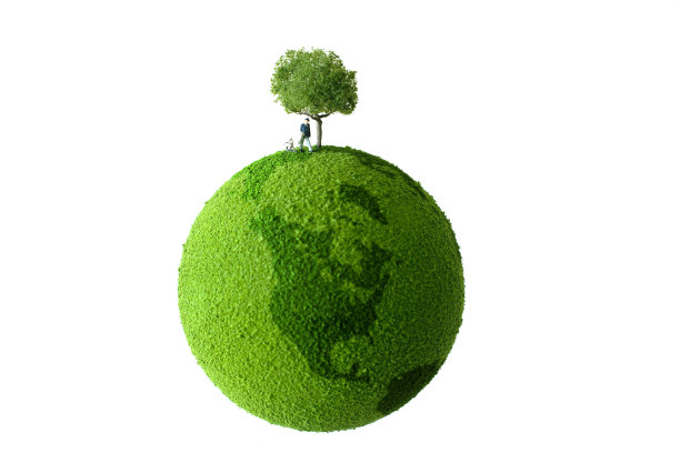 人类和狗的绿色星球图片下载