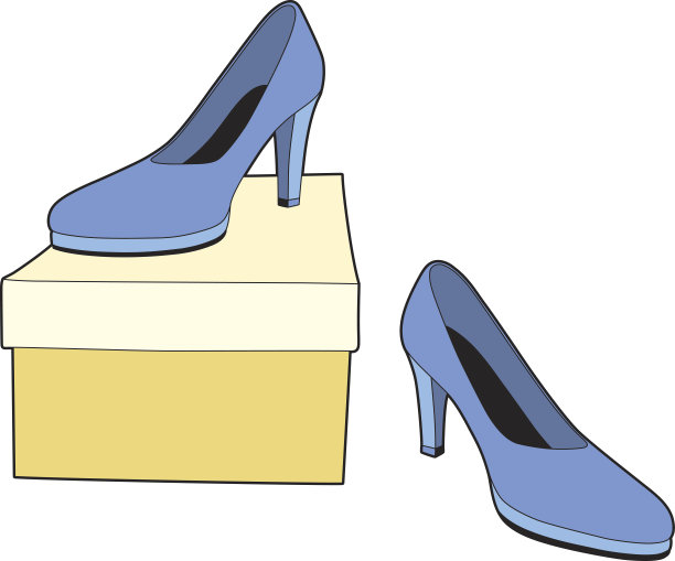 盒子上的鞋子图片下载