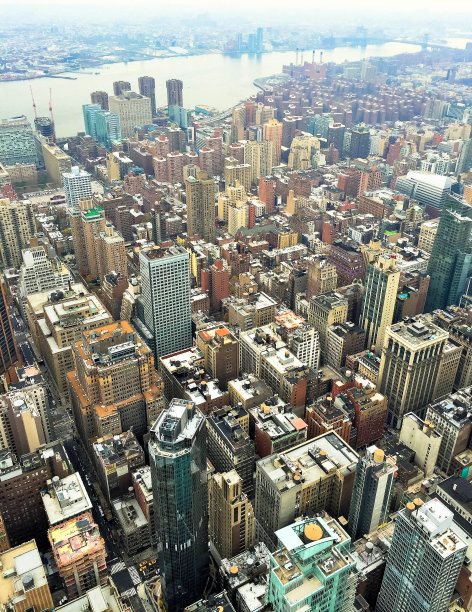 纽约市建筑物鸟瞰图图片下载