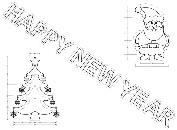 新年象征蓝图图片下载