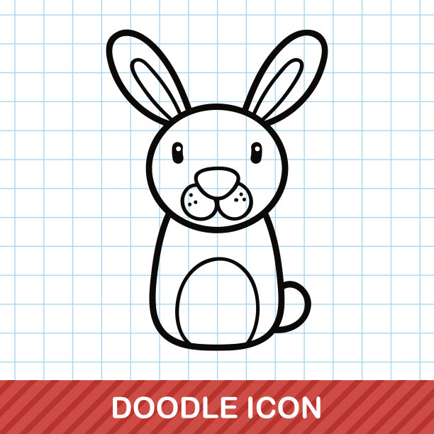 中国生肖兔子涂鸦图片下载