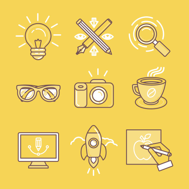 向量线性图标和符号图片下载