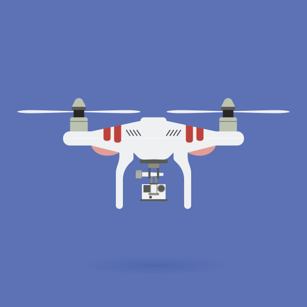 Quadrocopter和照相机图片下载