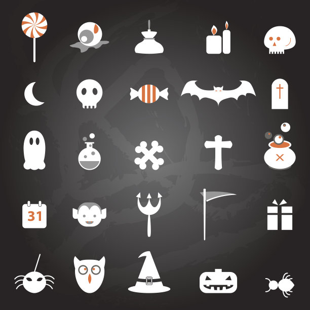万圣节标志套装图片下载