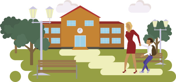 回到学校的概念。图片下载