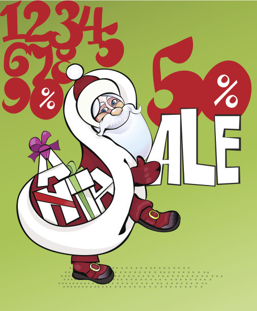 带圣诞老人帽的圣诞演讲泡泡，矢量图片下载