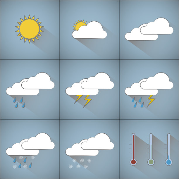 简单的天气图标图片下载