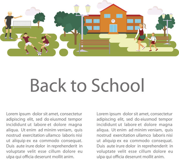 回到学校概念孤立图片下载