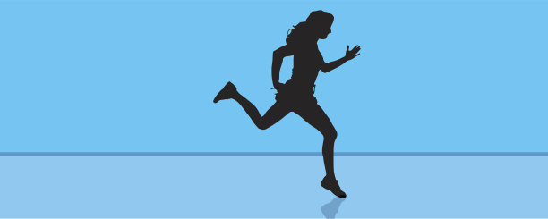 一个女人的矢量剪影。素材图片