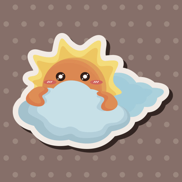 天气晴朗的日子主题元素图片下载