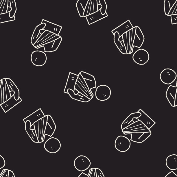 断裂手涂鸦无缝图案背景图片下载