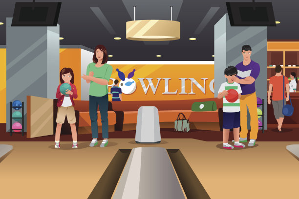 家人玩保龄球素材图片