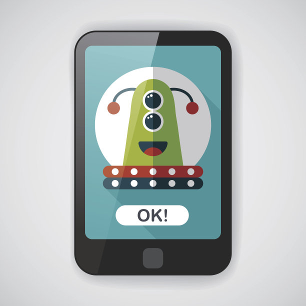 空间平面图标与长阴影，eps10图片下载