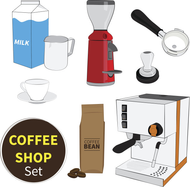 咖啡店里设置图片下载