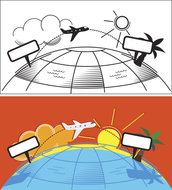 飞机旅行，假期，假期图片下载