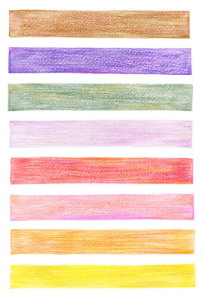 一套彩色铅笔图形元素图片下载