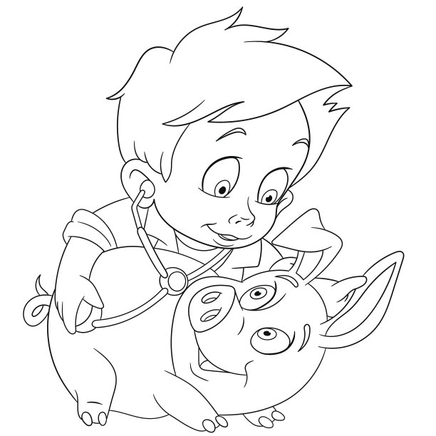 兽医和猪图片下载