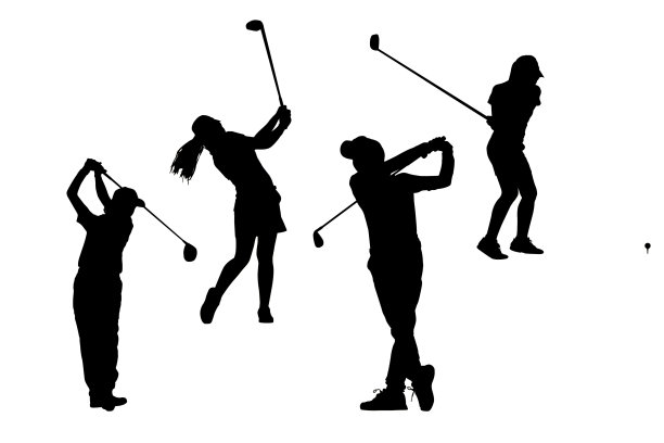 轮廓高尔夫球手集合图片下载